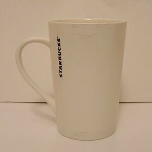 Starbucks 12 TALL Coffee Tea Beverage Mug 12oz  2011 White Ceramic Good Conditio